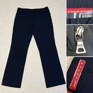 PRADA Sport Nylon Stretch Trousers Men’s 46 (31x30) Navy Linea Rossa Vintage Y2K